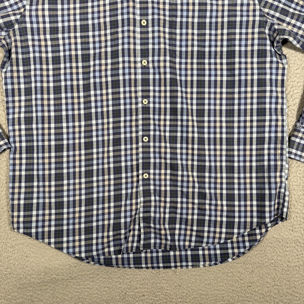 Peter‎ Millar Shirt Mens XL Blue Plaid Casual Preppy Pocket Button Down Logo - Picture 3 of 10